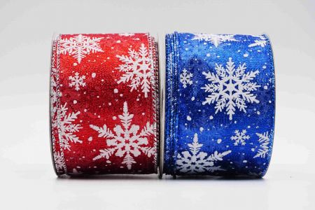 Glitter Snowflakes Wired Ribbon_KF7320 ALL